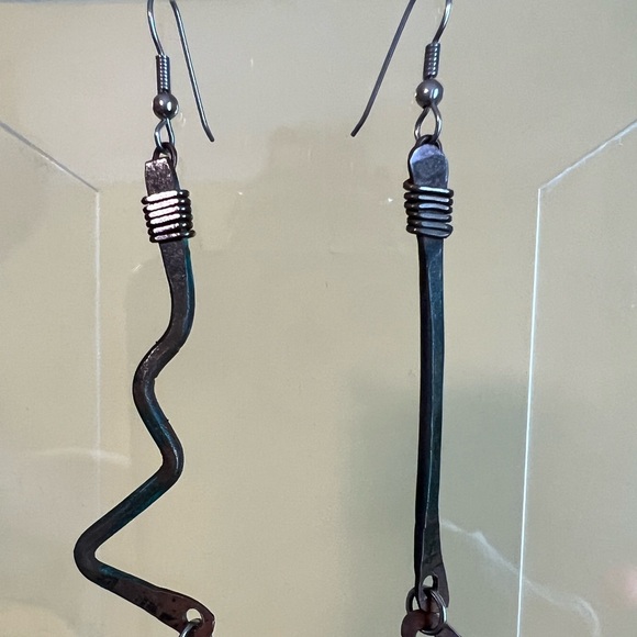 Handmade earrings—copper patinaed - Picture 5 of 5